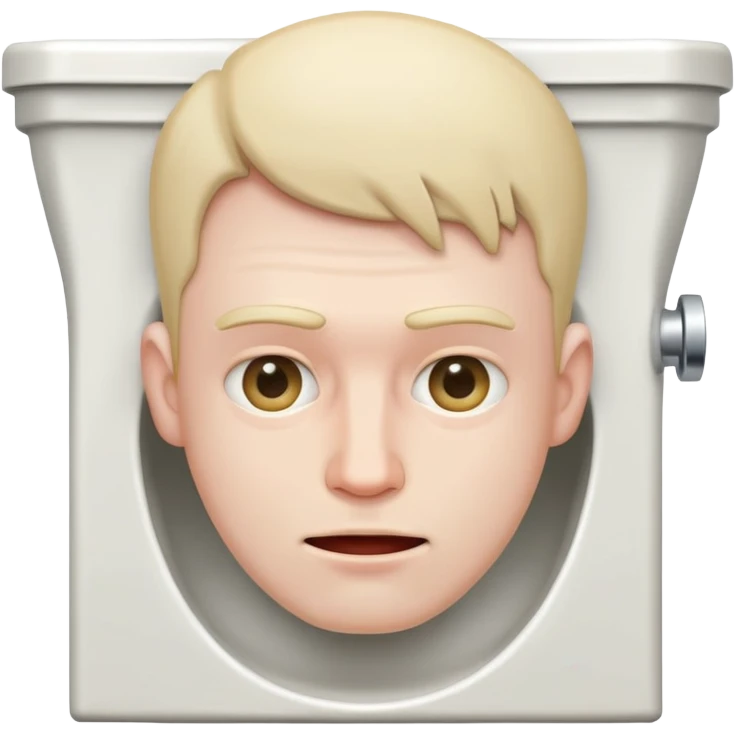 A man head in a toliet emoji