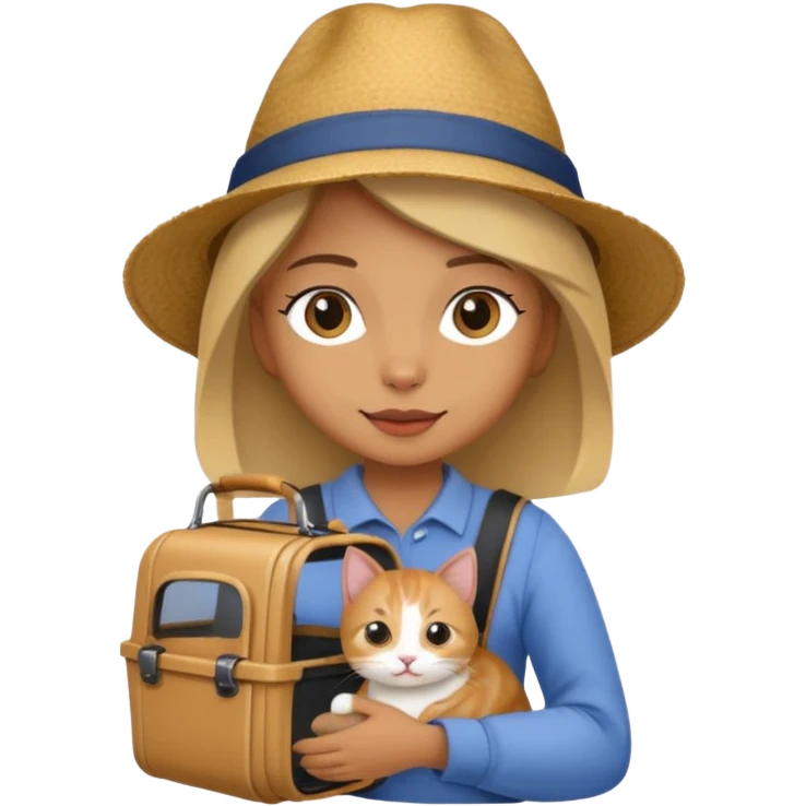 Walker witj cat in carrier, Pet Walkers. emoji