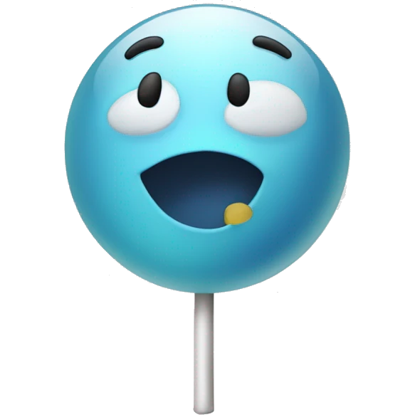 a lollipop, spherical and transparent, just the object itself emoji