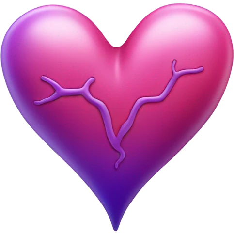 pink Purple Heart with aorta emoji
