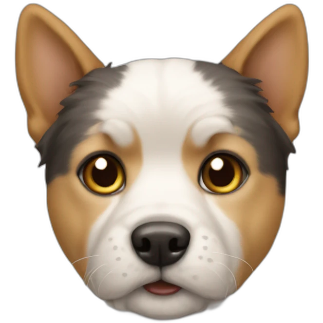 Chien sur un chat emoji
