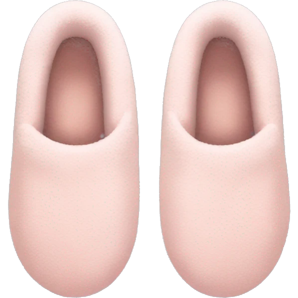 Pale pink cozy slippers emoji