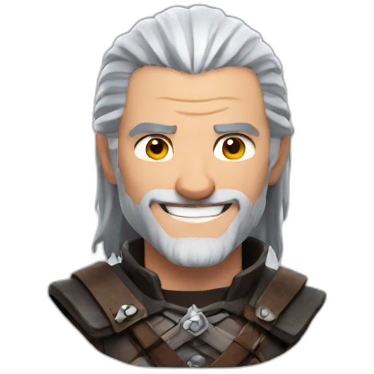 Geralt smiling emoji