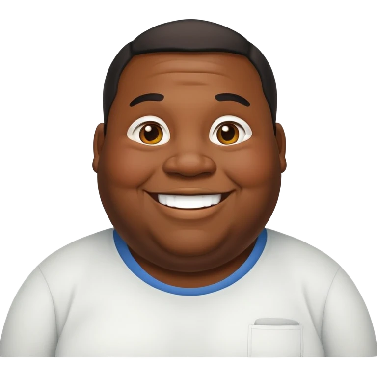 Fat black man emoji