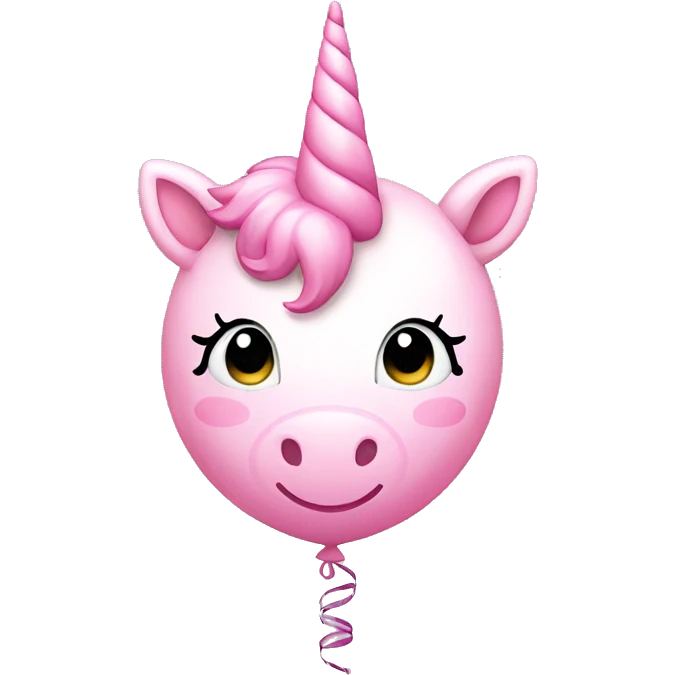Light pink unicorn balloon  emoji