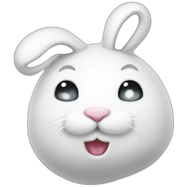 white bunny poop emoji
