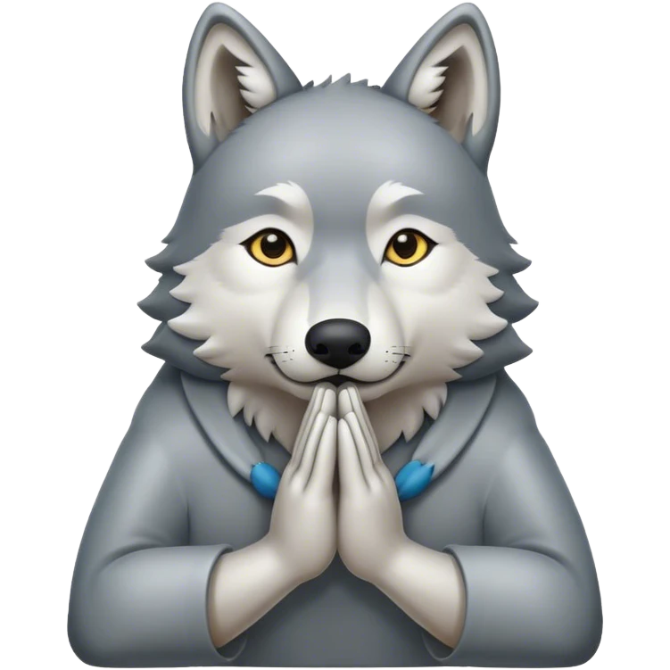 wolf praying emoji