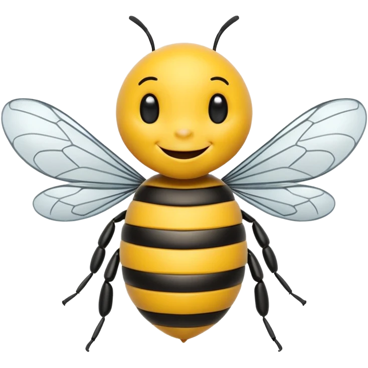 minimalistic bee, flat, 2d emoji