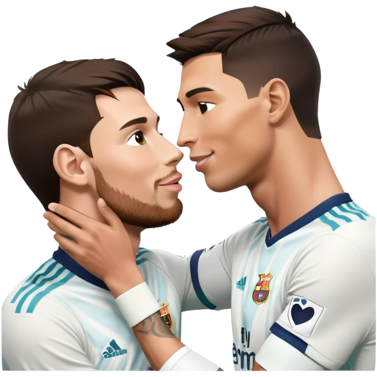 Cristiano kiss messi emoji