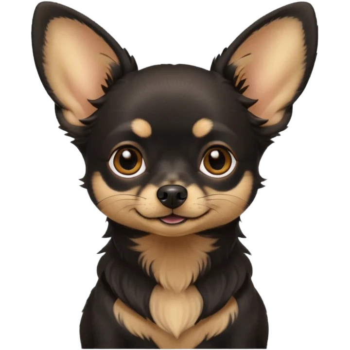 Light black chihuahua emoji