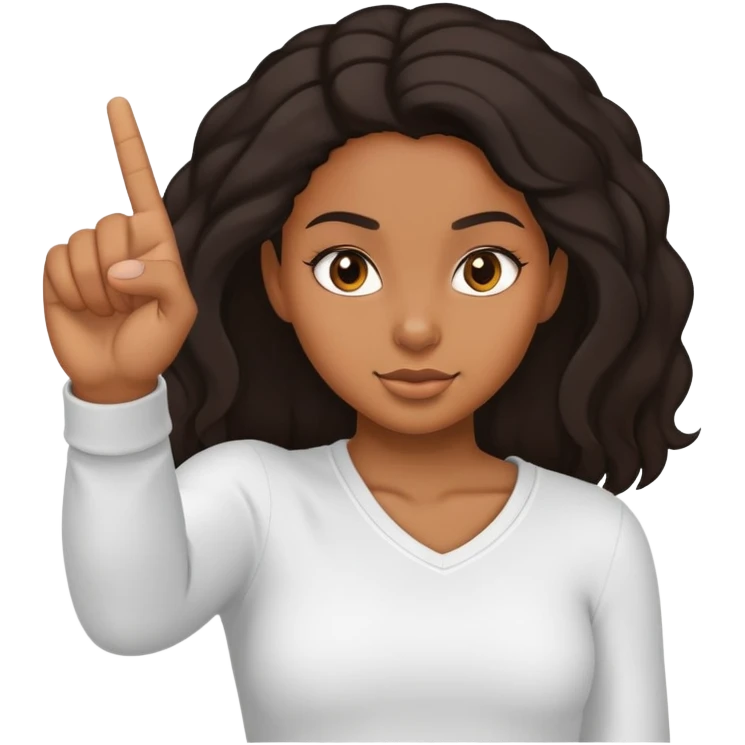 Black girl flipping someone off emoji
