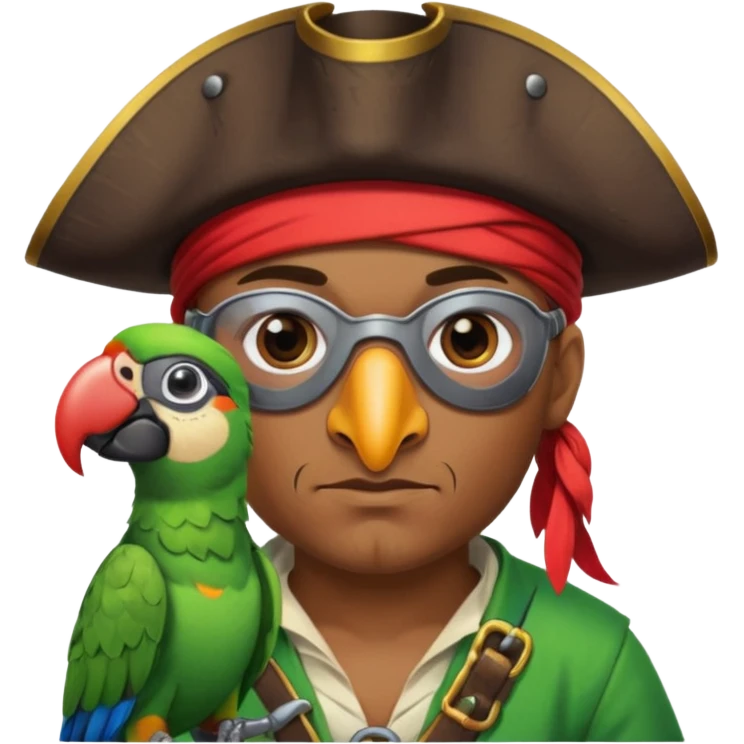 pirate and parrot emoji