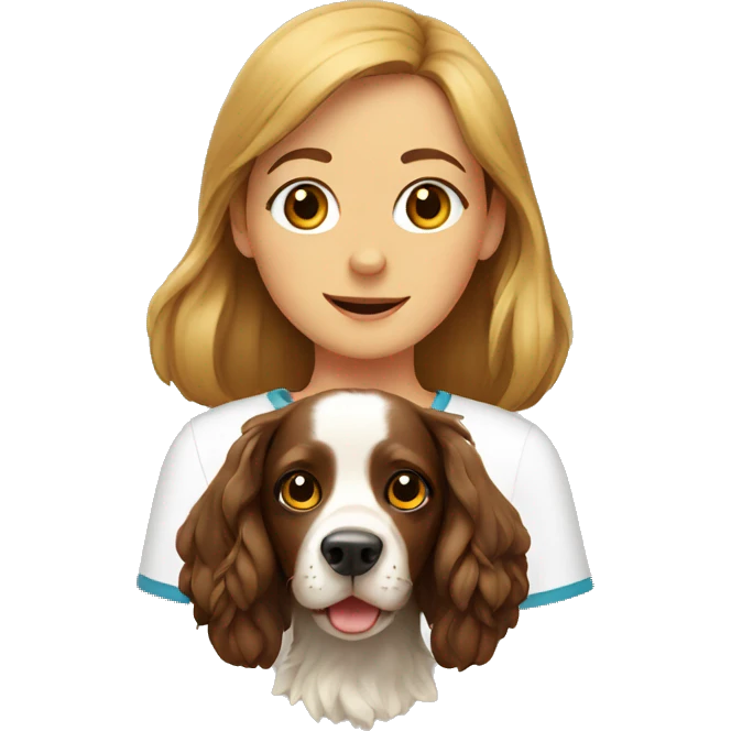 spaniel and girl emoji