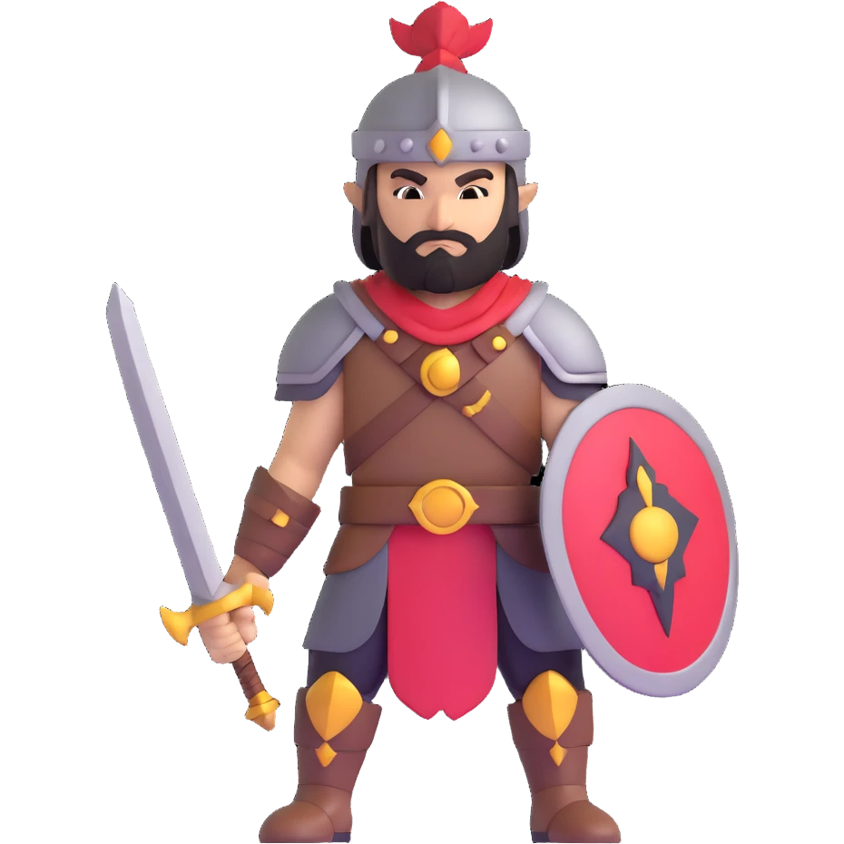 Heroic fantasy warrior avatar emoji