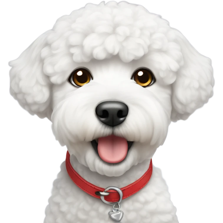 White bichon dog ￼ emoji