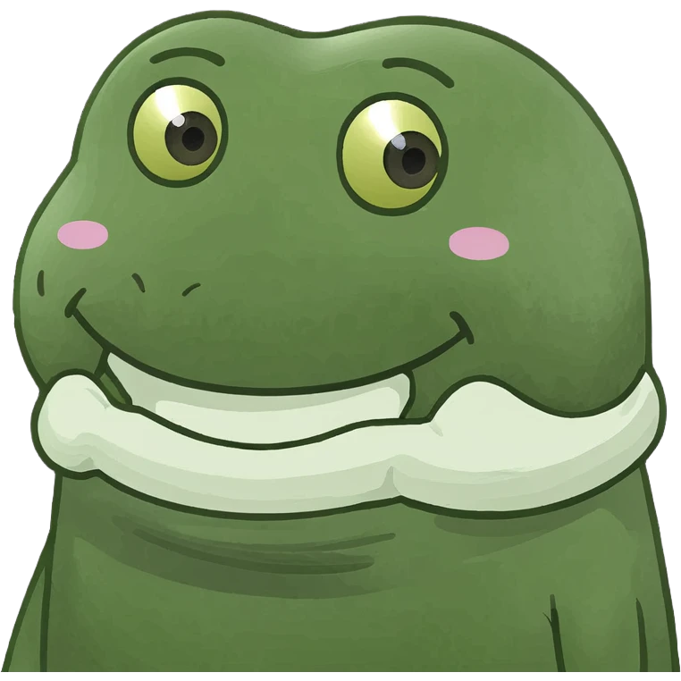 A marshmallow emoji with a smile emoji