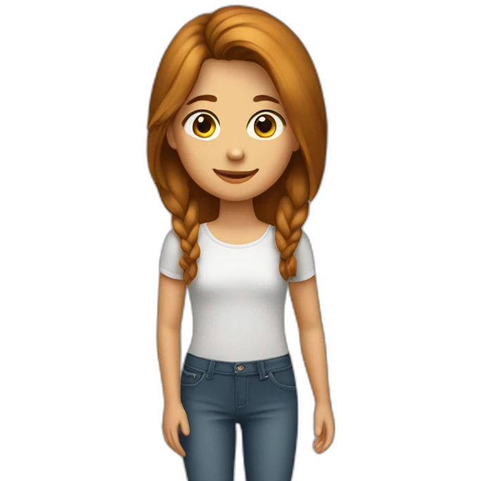 Meisje 11 jaar bruin haar iets getint  emoji