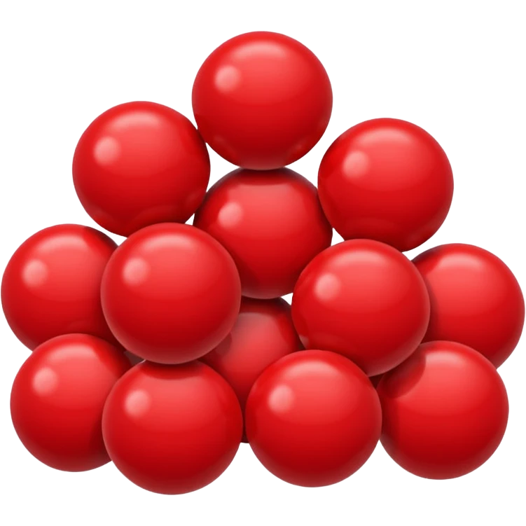 pile of red balls, minimal, simple, clear emoji