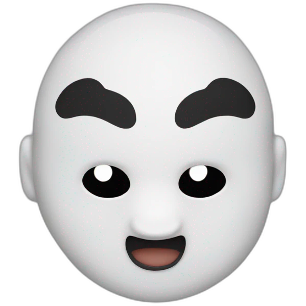 panda mask, only covering top half of face, male, no hair emoji