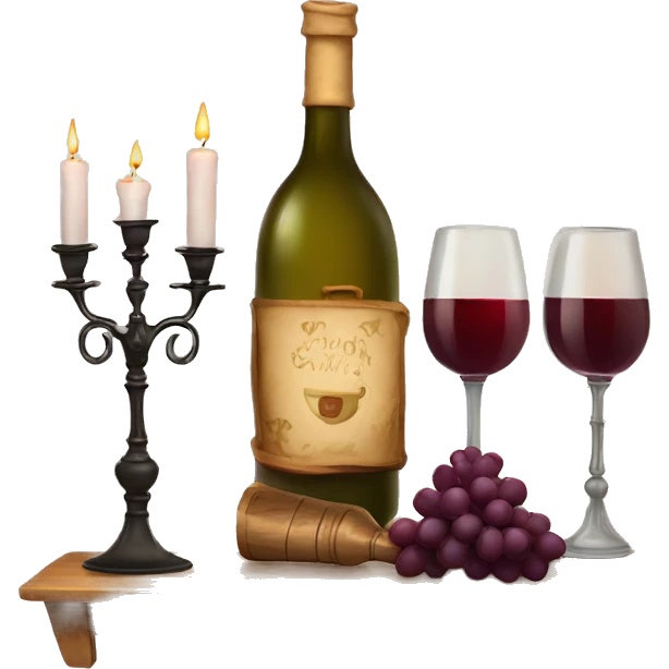 Cozy wine set up with Vintage candelabra  emoji