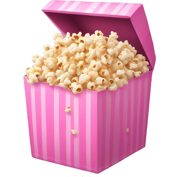 Pink box with popcorn  emoji