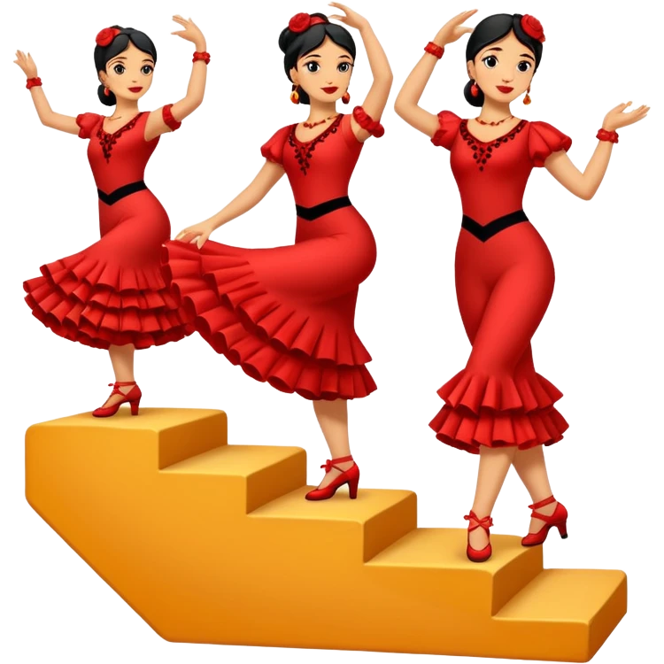 Flamenco dancer steps emoji