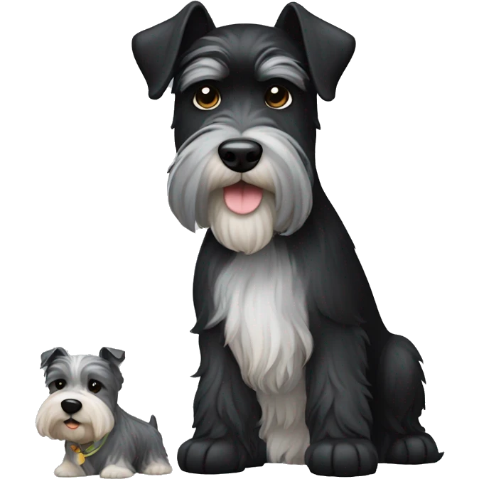 black terrier whit a schnauzer salt and pepper emoji