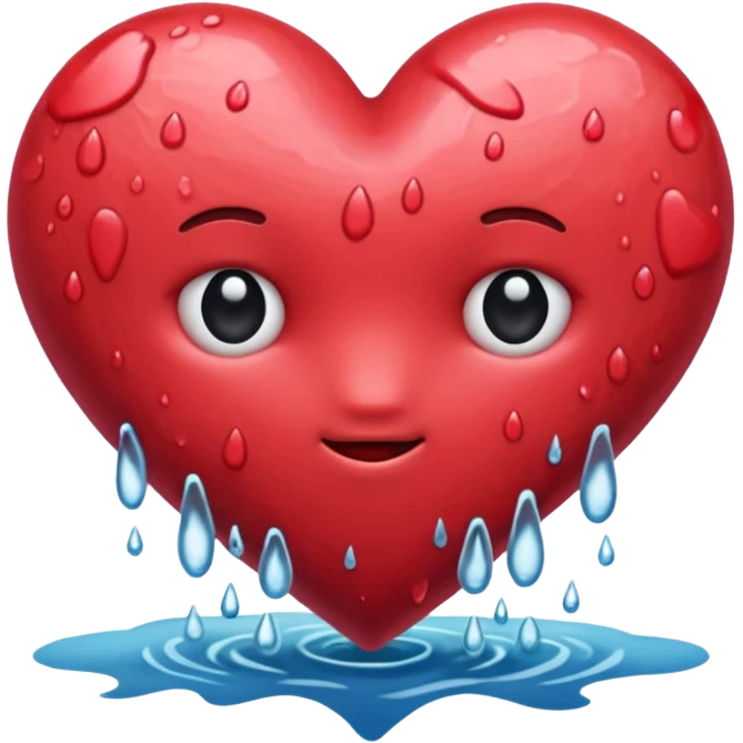 The heart beating in the river emoji