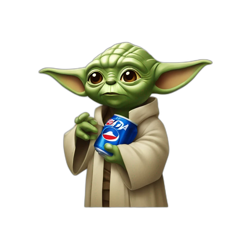 Yoda drink pepsi and coca cola emoji