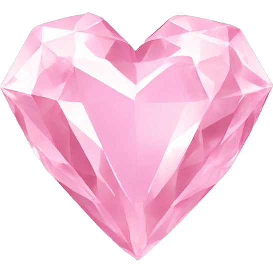 Diamond light pink heart emoji