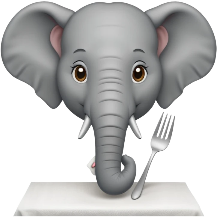 elephant at a restaurant table emoji