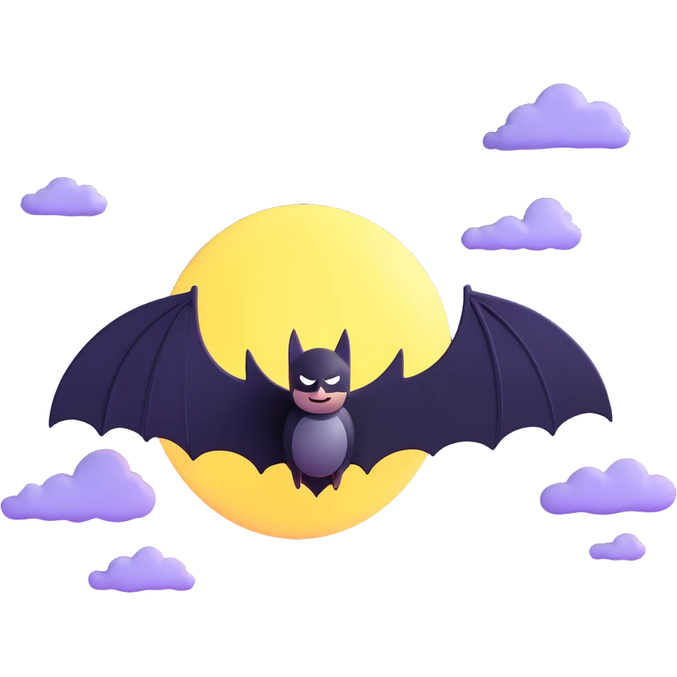 bat signal in the sky emoji