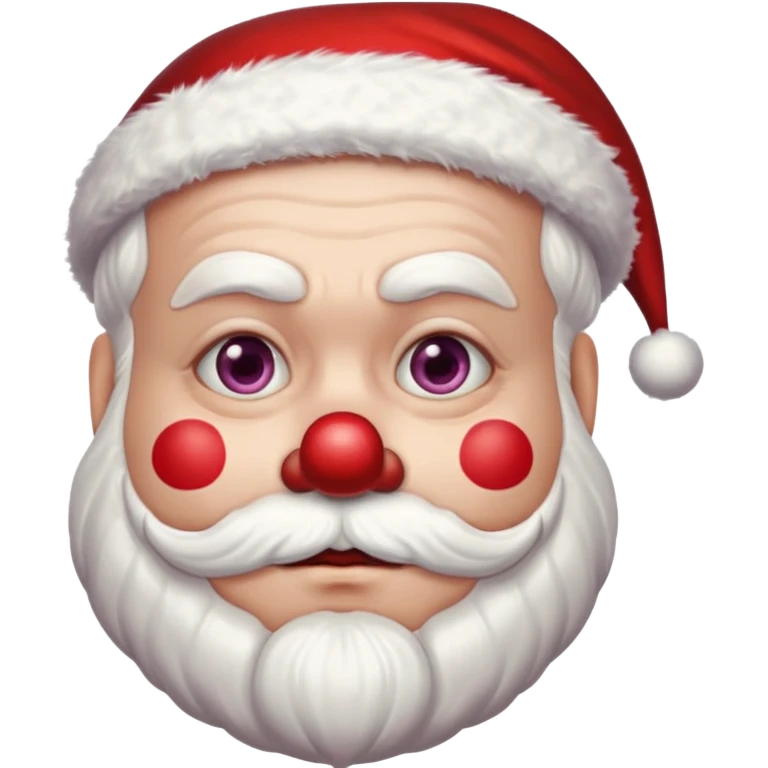 santa with clown emoji