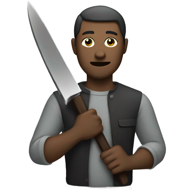 Man holding knife emoji