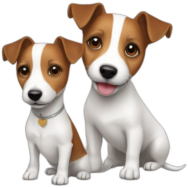 jack russell couple emoji
