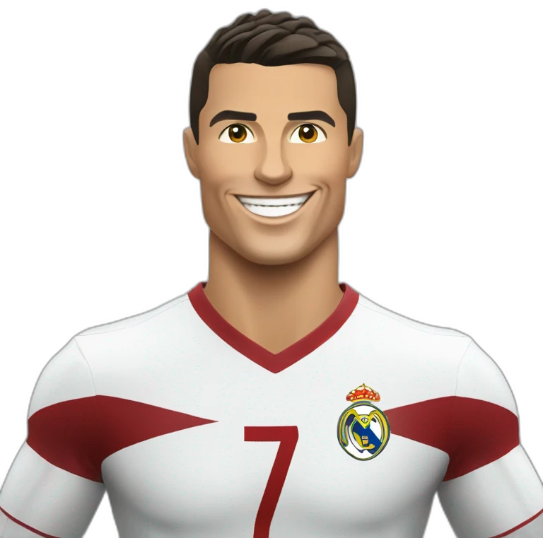 Cristiano Ronaldo smaily face with footbal emoji