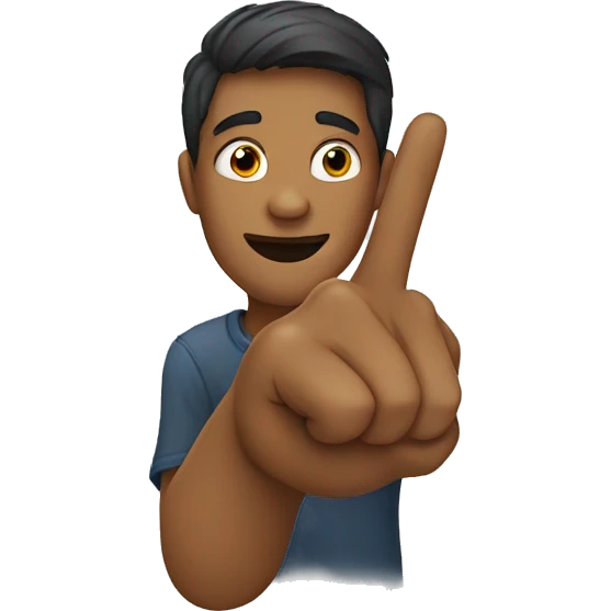 Person holding up a finger emoji