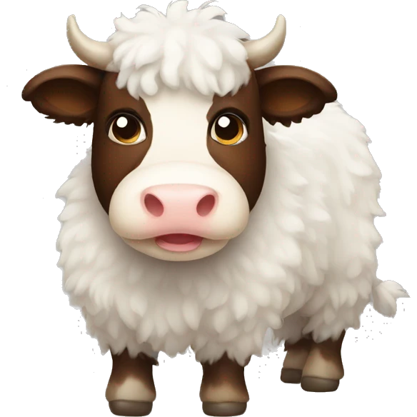 Fluffy cow emoji