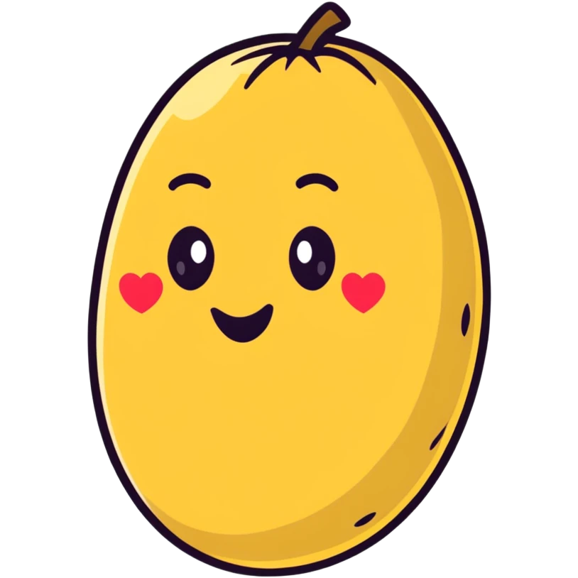 Heart-shaped potato resembling a mashup of the potato and heart emoji — 🥔 + ❤️. emoji