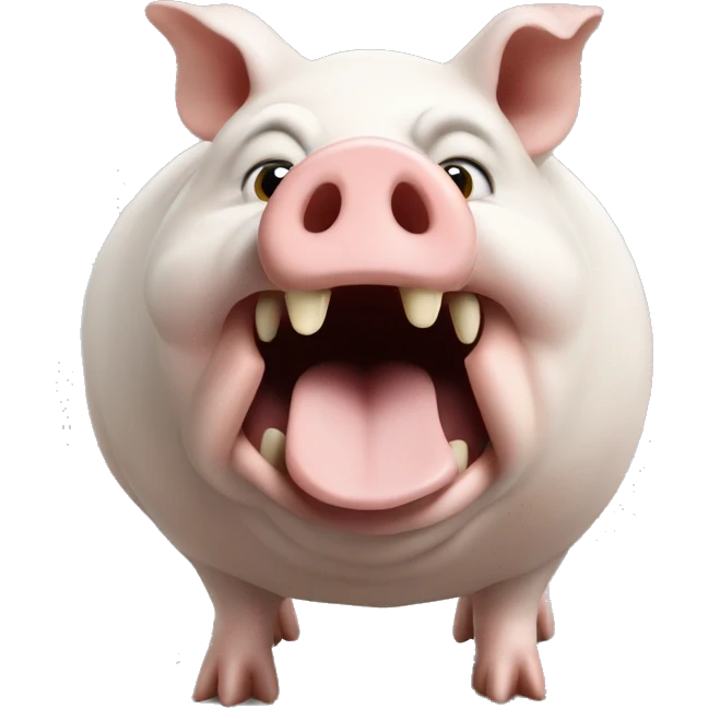 un cochon espiègle méchant emoji