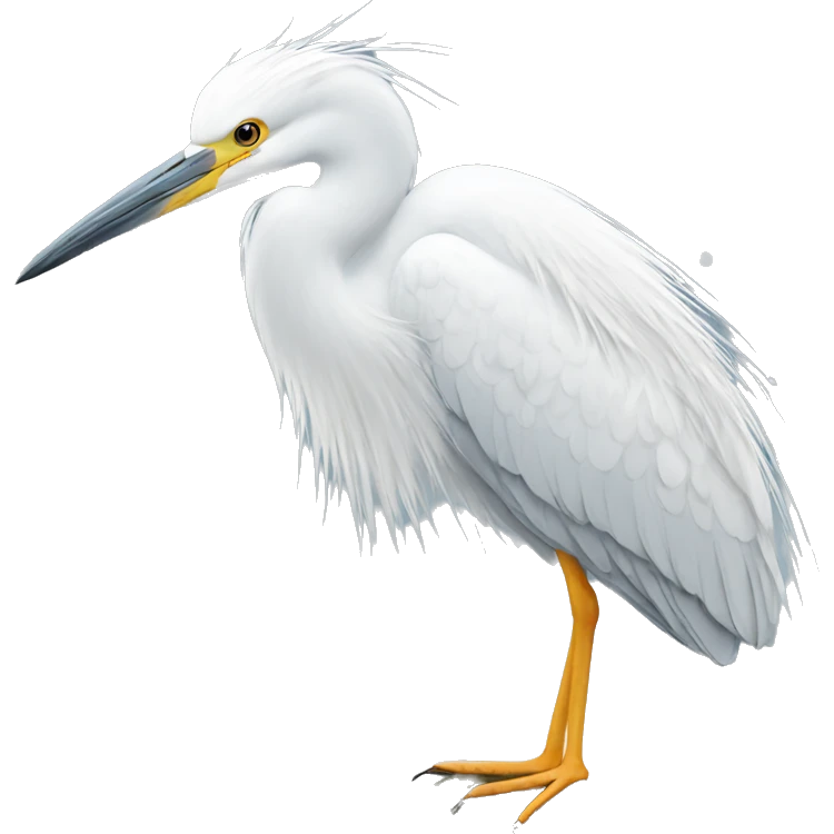 snowy heron emoji