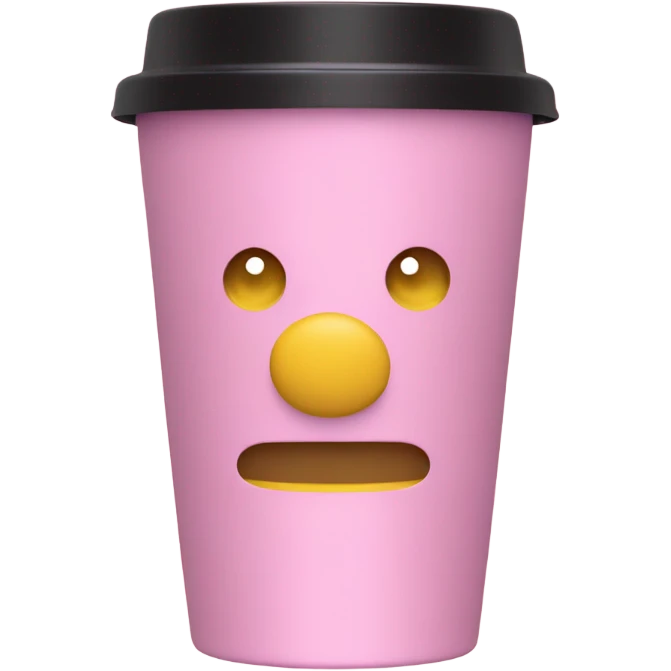 a pink stanley brand insulated cup emoji