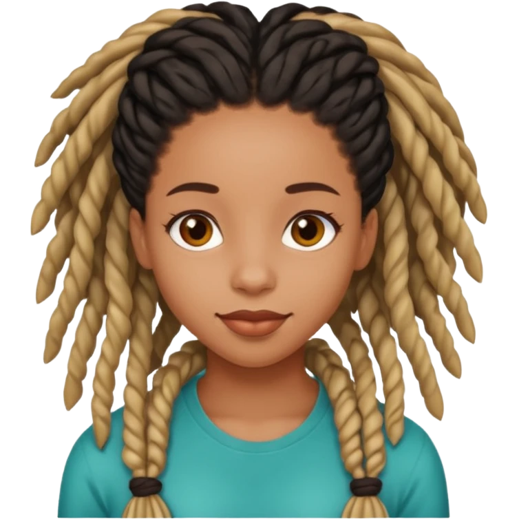 a pretty black girl with pretty locs emoji