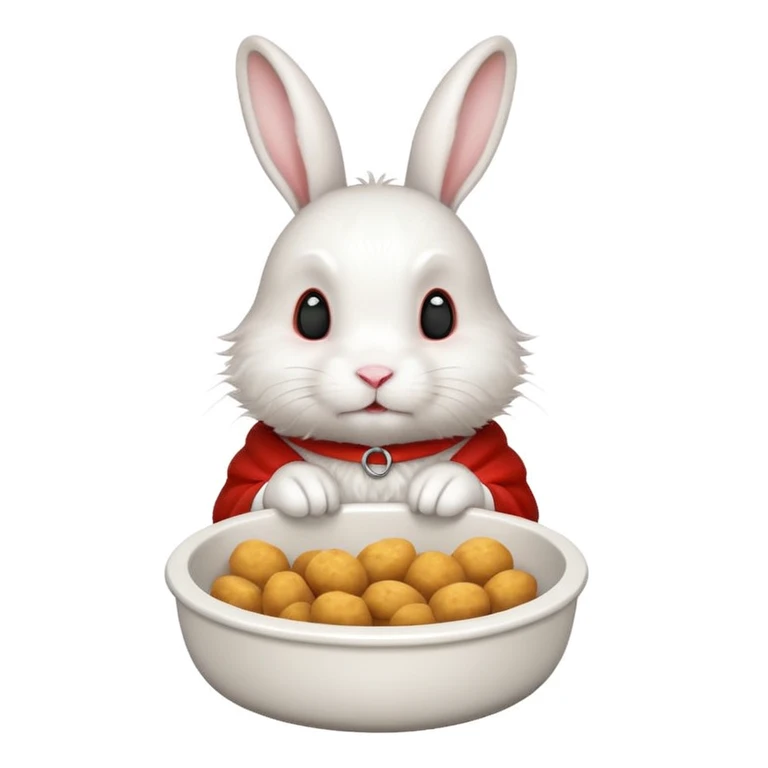 ‏ארנב מקפיץ את קערת האוכל שלו emoji