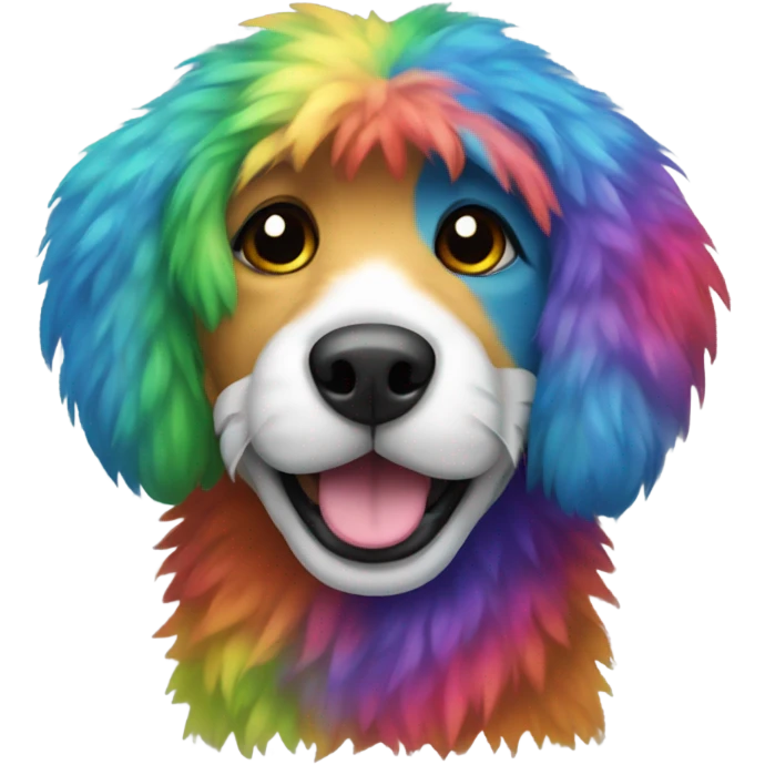  Rainbow dog emoji