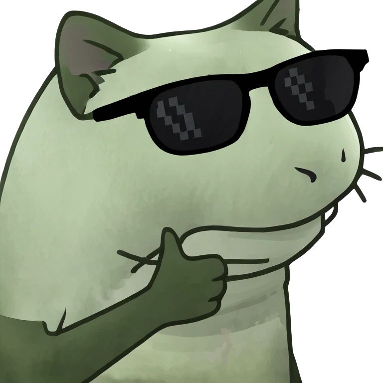 Cat with sunglasses emoji