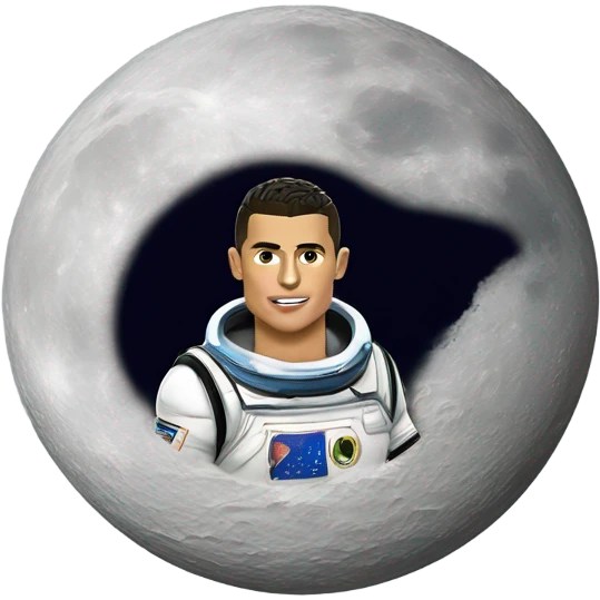 Cristiano Ronaldo in the moon emoji