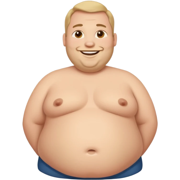 big fat guy body big boobs and belly rolls emoji