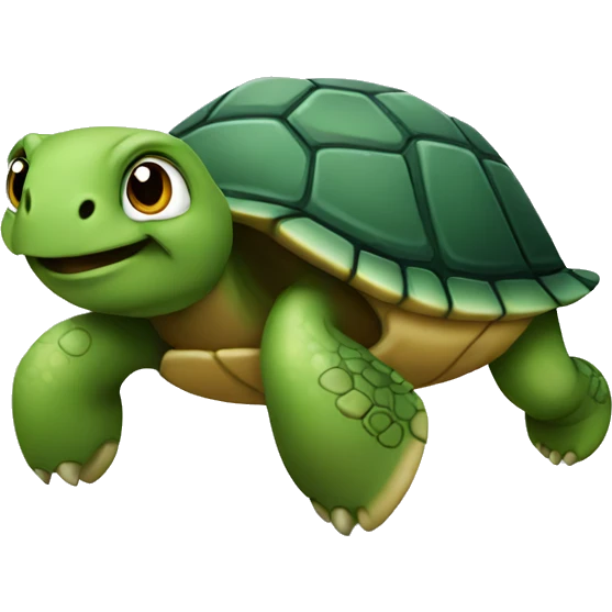 Turtle running emoji