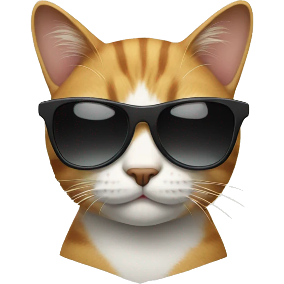 Cat with sunglasses emoji